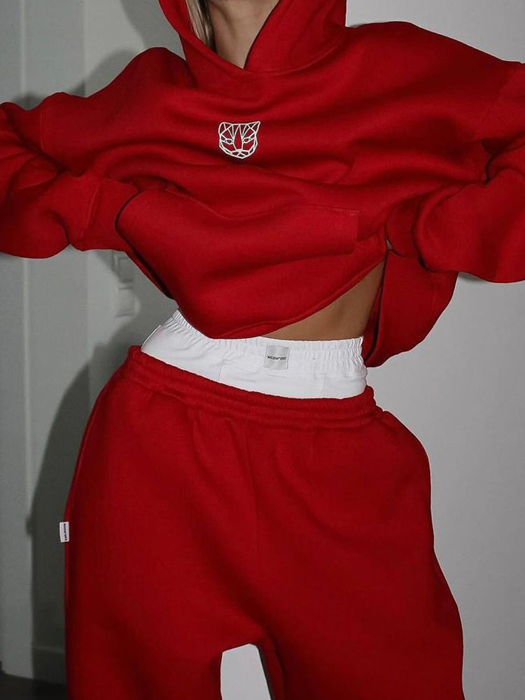 Damen Urbaner Oversized Hoodie und Bequeme Sweatpants Set Sovae