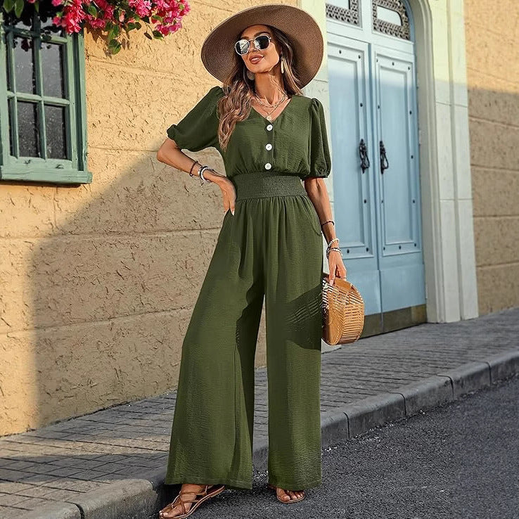 Damen Luftiges Weitbein-Jumpsuit Sovae