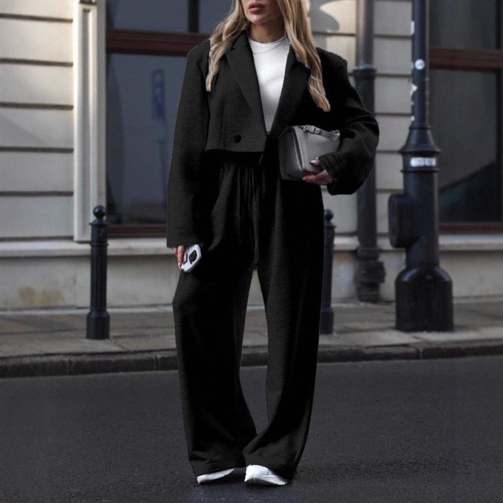 Damen Lässiges und modisches zweireihiges Blazer-Outfit Sovae