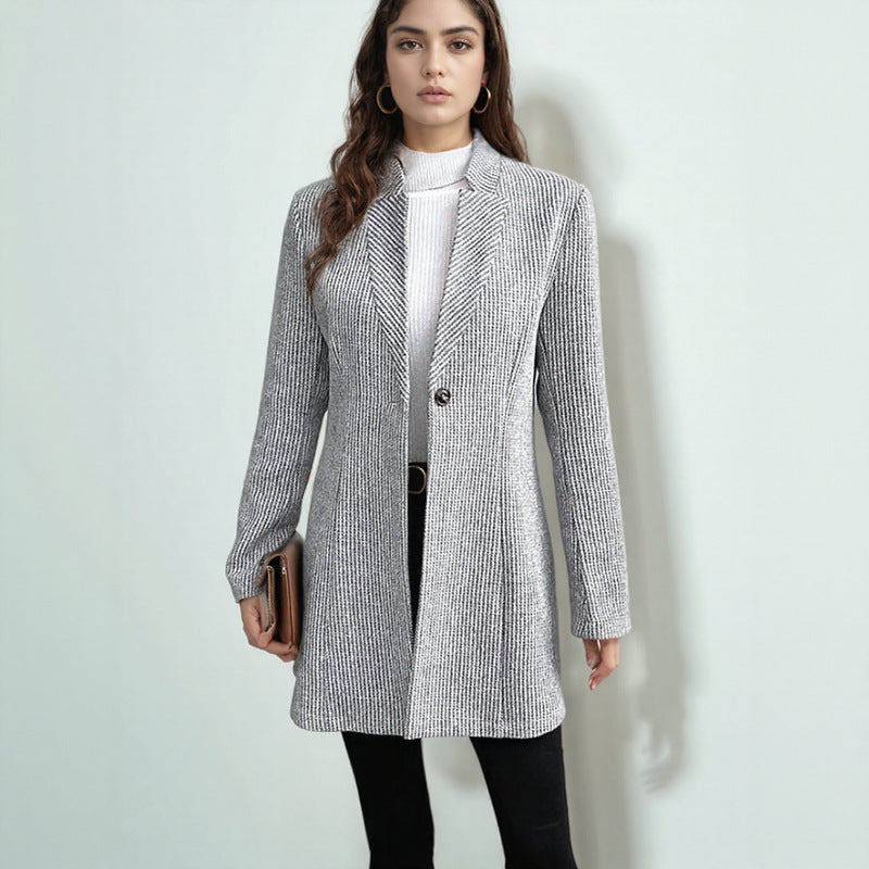 Damen eleganter Blazer mit strukturiertem Design Sovae
