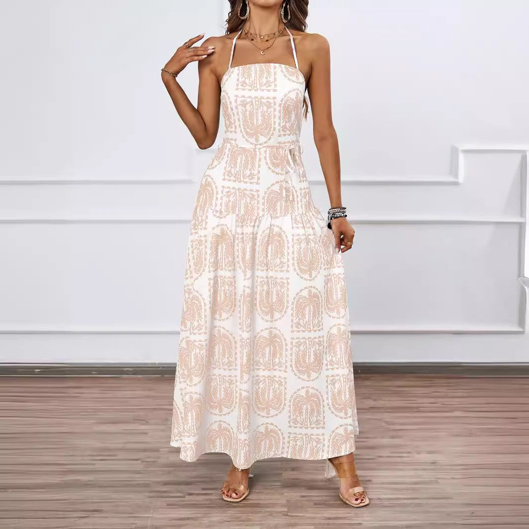 Damen luftiges Maxikleid mit floralem Druck Sovae