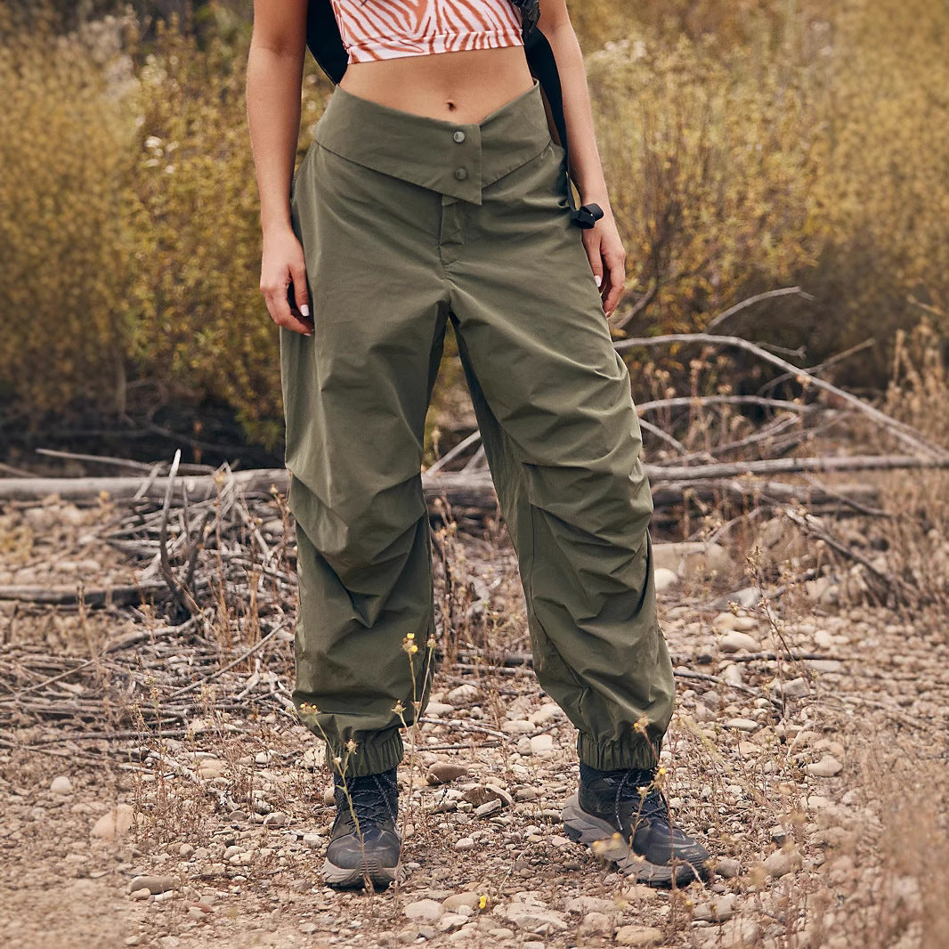 Damen lässige und funktionale Outdoor-Hose mit Gummiabschlüssen Sovae