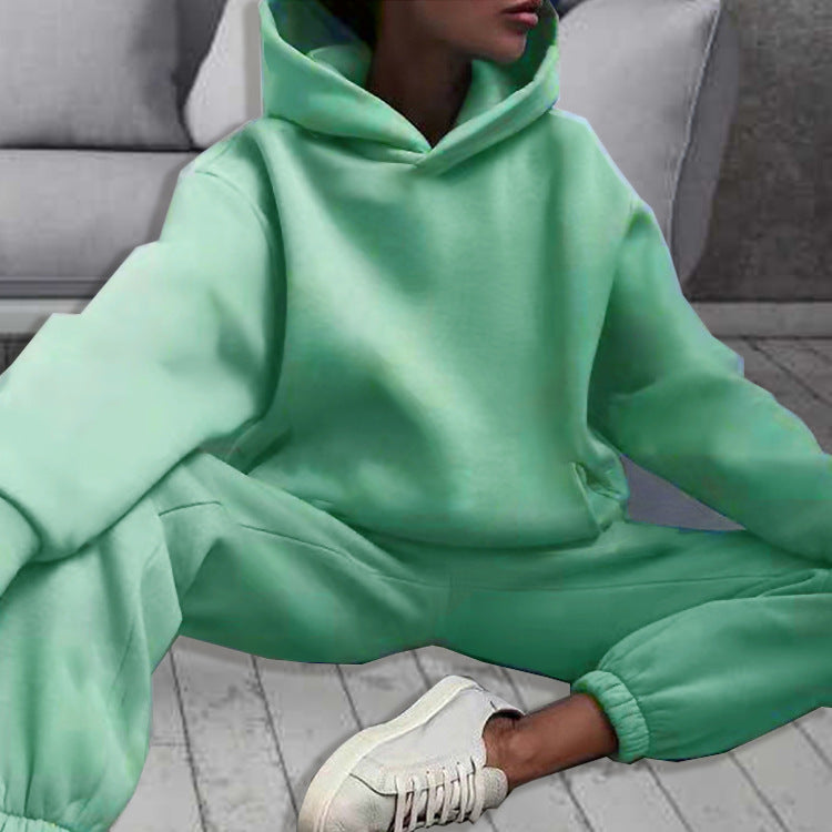 Damen gemütliches Hoodie- und Jogginghose-Set Sovae