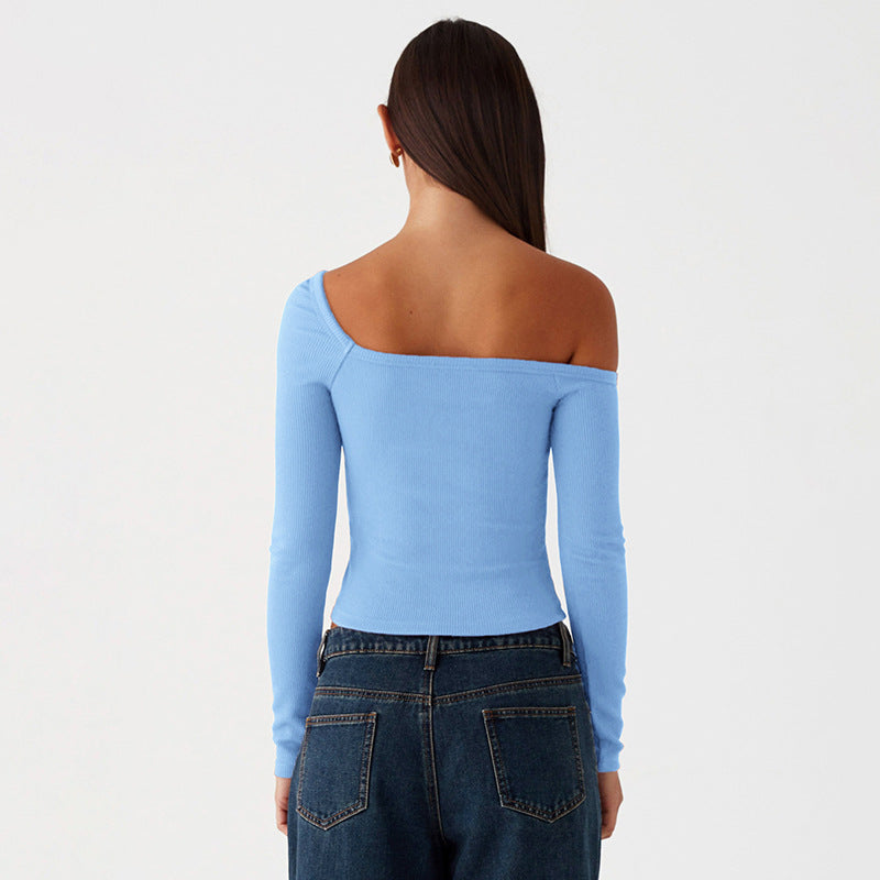 Damen Off-Shoulder Langarmtop Sovae