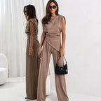 Damen Eleganter Jumpsuit mit asymmetrischem Design Sovae
