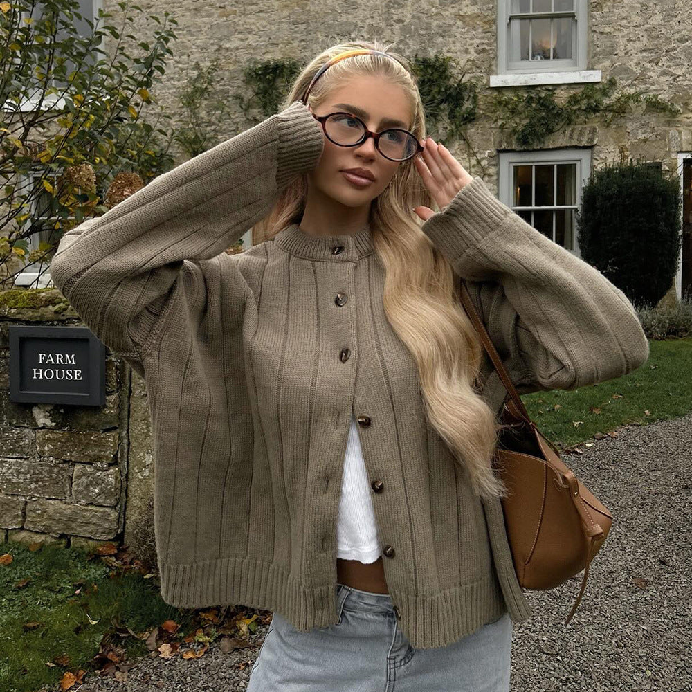 Damen lässige Strickjacke Sovae