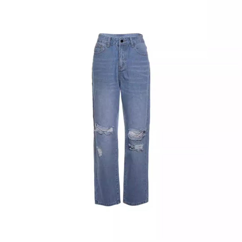 Damen Ripped Vintage Jeans im lässigen Stil Sovae