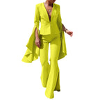 Damen Fließender Jumpsuit mit elegantem Cape Sovae