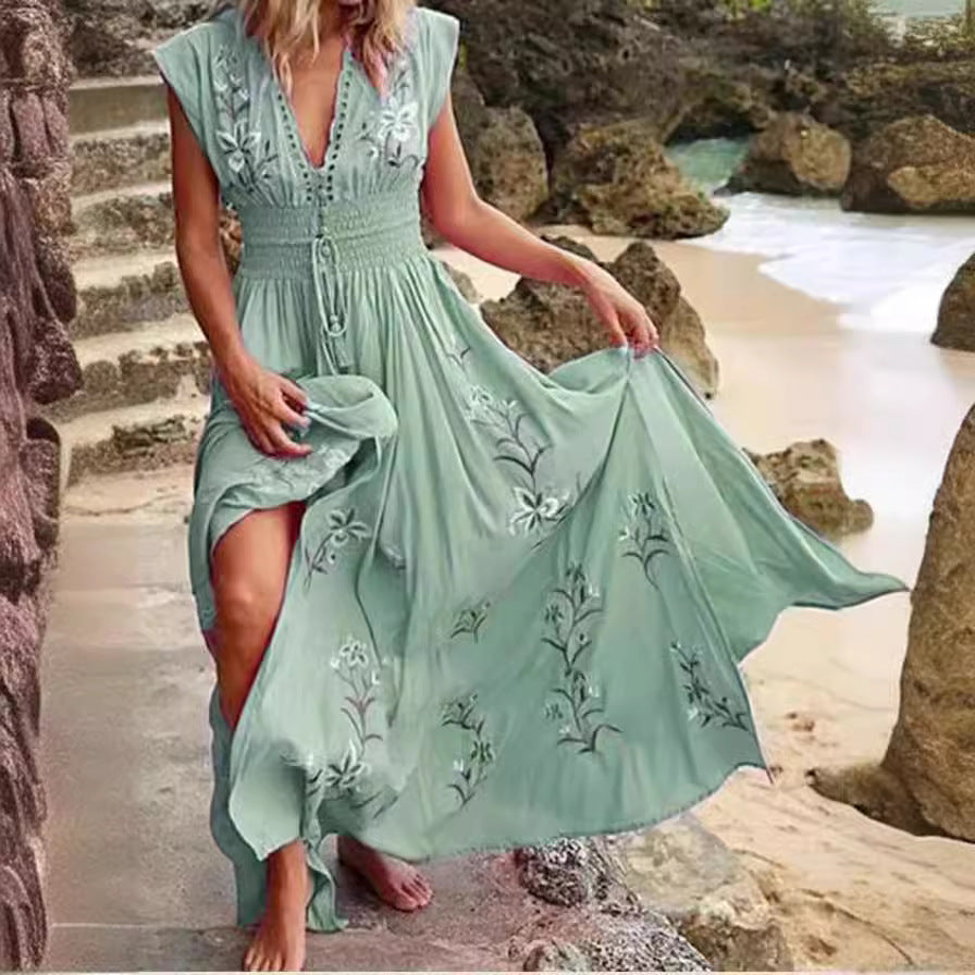 Damen Maxikleid Sovae