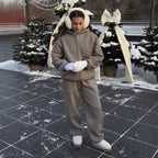 Damen Hochwertiger Fleece-Kapuzenjacke Sovae