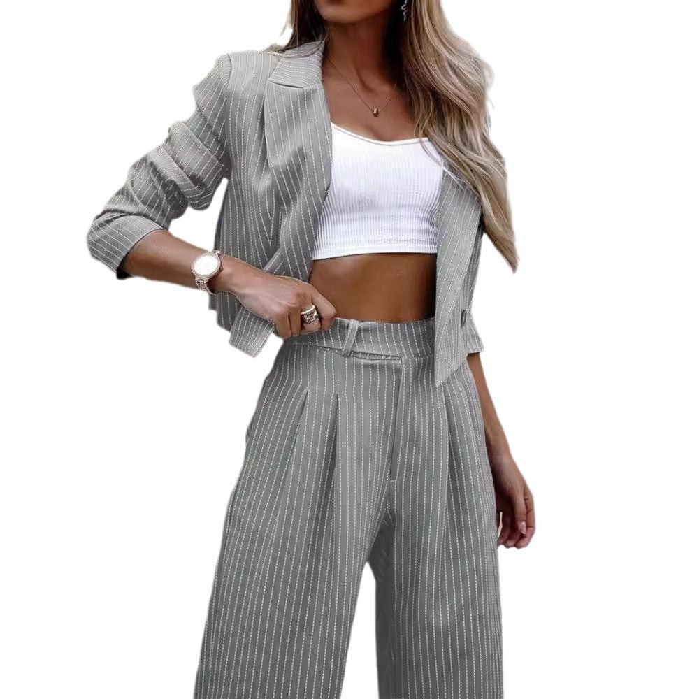 Damen elegantes und modisches Streifenanzug Set Sovae