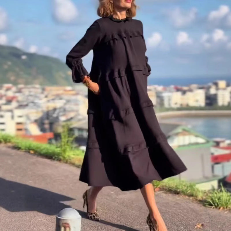 Damen Midikleid mit raffinierten Volantdetails Sovae