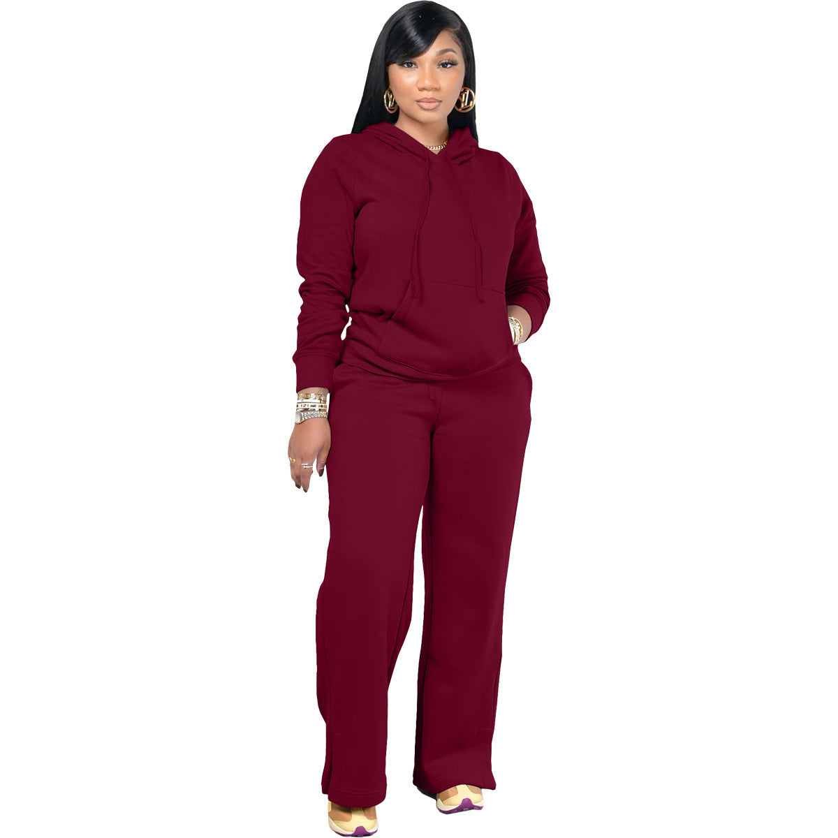 Damen entspannter Hooded Sweatsuit Sovae