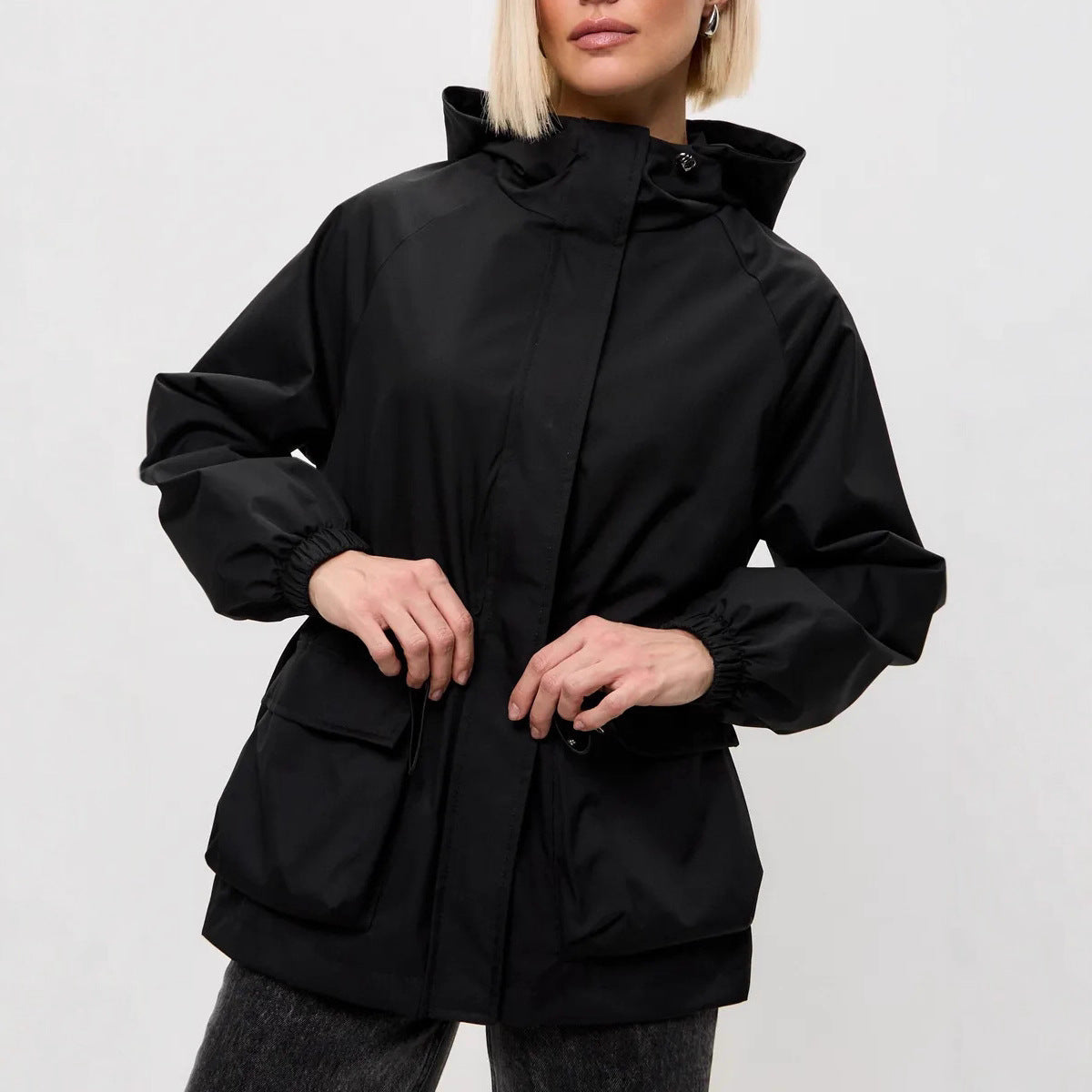 Damen funktionale Windjacke mit Kapuze Sovae