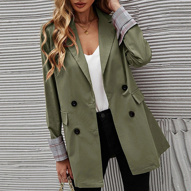 Damen Modischer Blazer mit doppelter Knopfleiste und eleganten Details Sovae