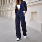 Damen elegantes und modisches Streifenanzug Set Sovae