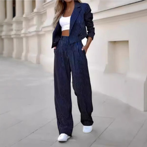 Damen elegantes und modisches Streifenanzug Set Sovae