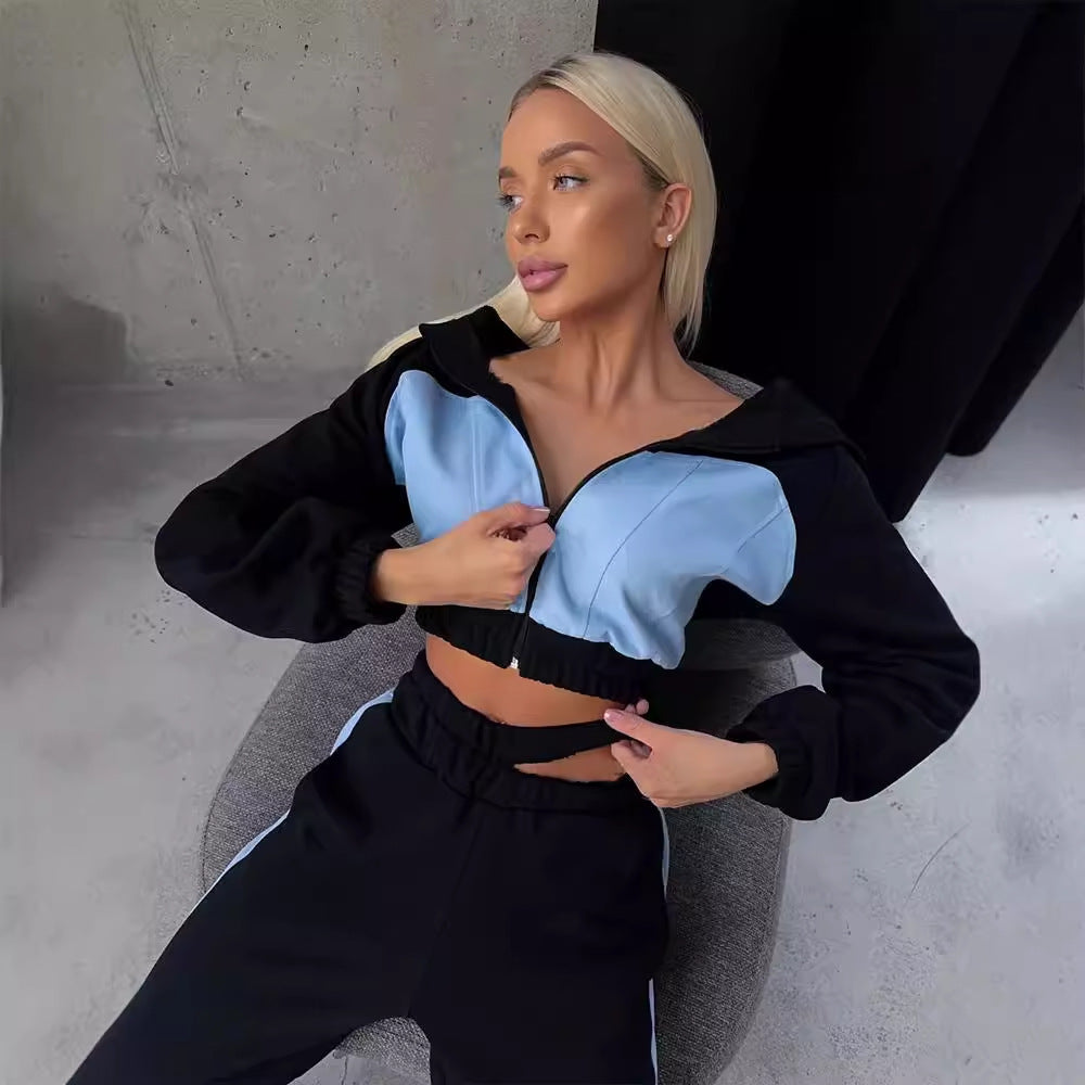 Damen Sportliches Loungewear-Set mit Kapuze und weitem Schnitt Sovae