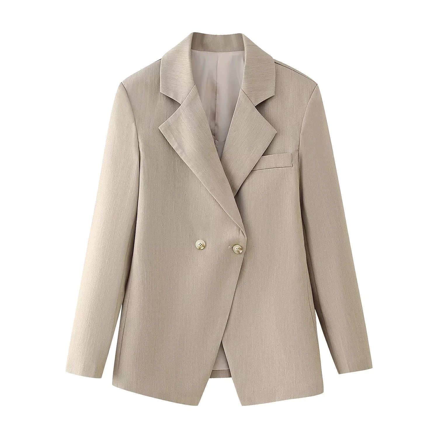 Damen elegante Doppelreiher Blazerjacke aus hochwertigem Stoff Sovae