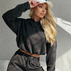 Damen modisches und lässiges Hoodie-Set mit lockerer Passform Sovae