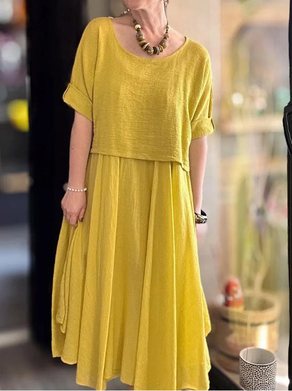 Damen luftiges Maxikleid mit einzigartiger Oberteilgestaltung Sovae