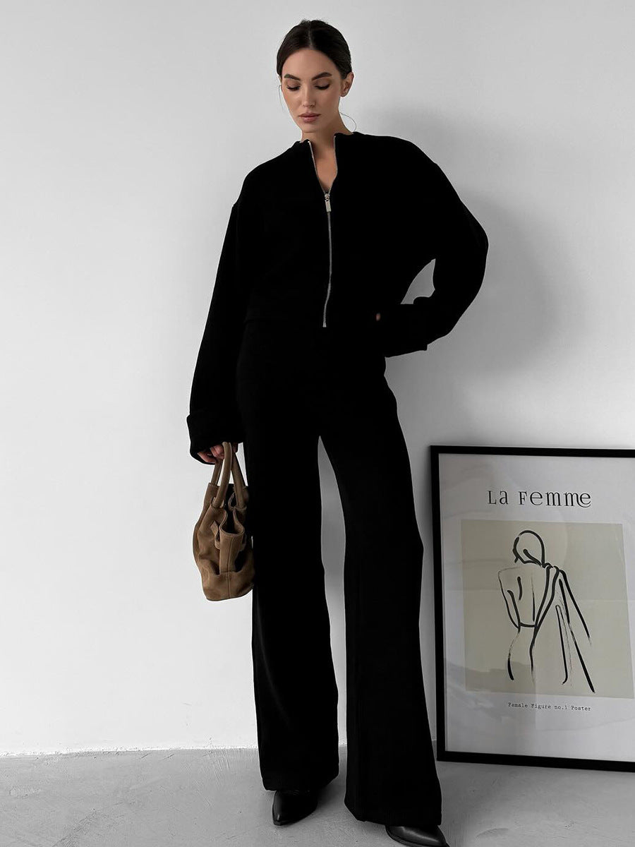 Damen Modisches und bequemes Strick-Ensemble mit weitem Schnitt Sovae