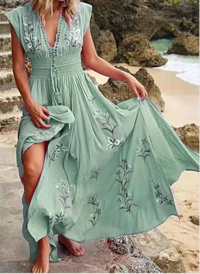Damen Maxikleid Sovae