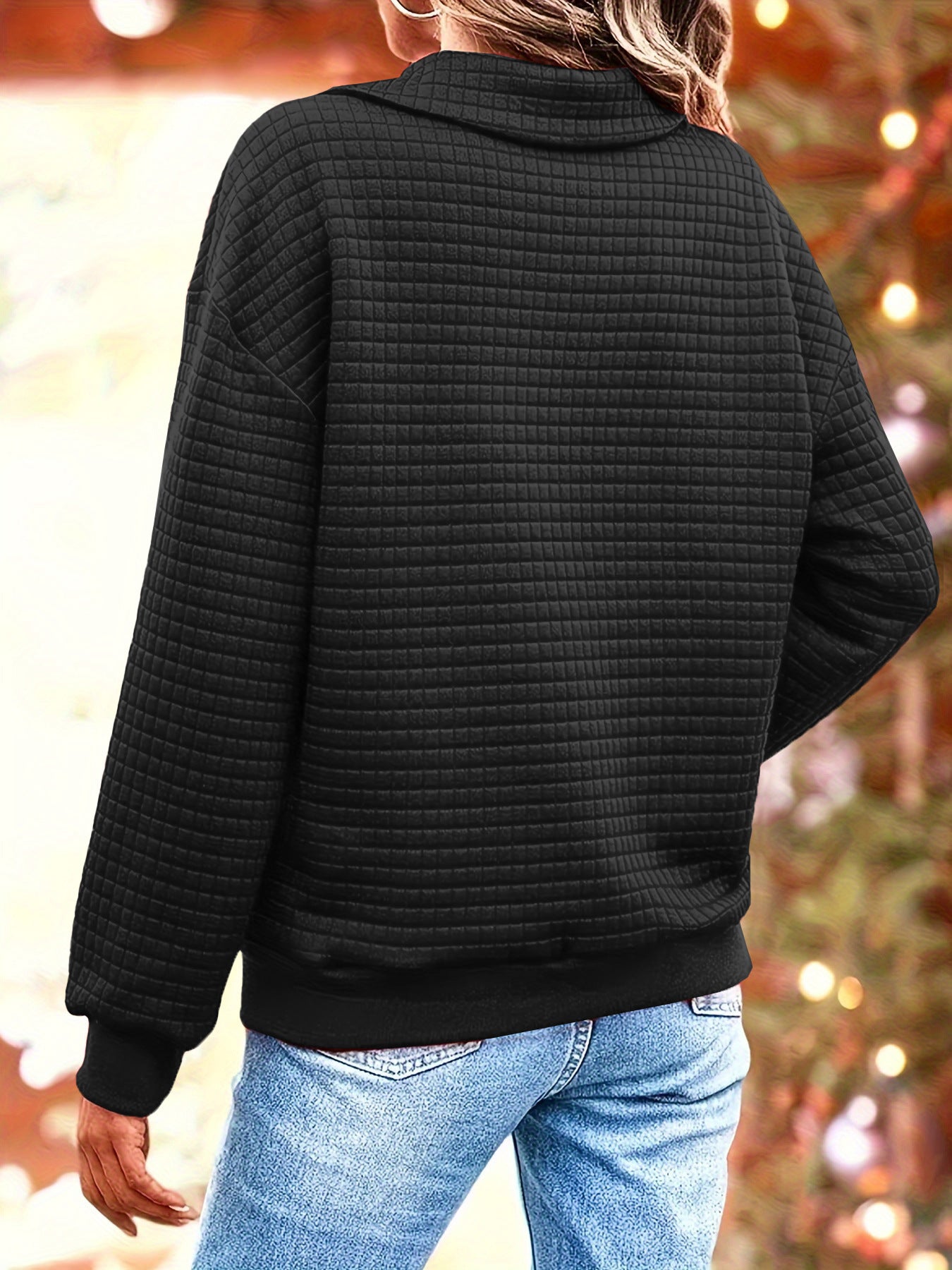 Damen lässiger Pullover mit strukturiertem Stoff Sovae