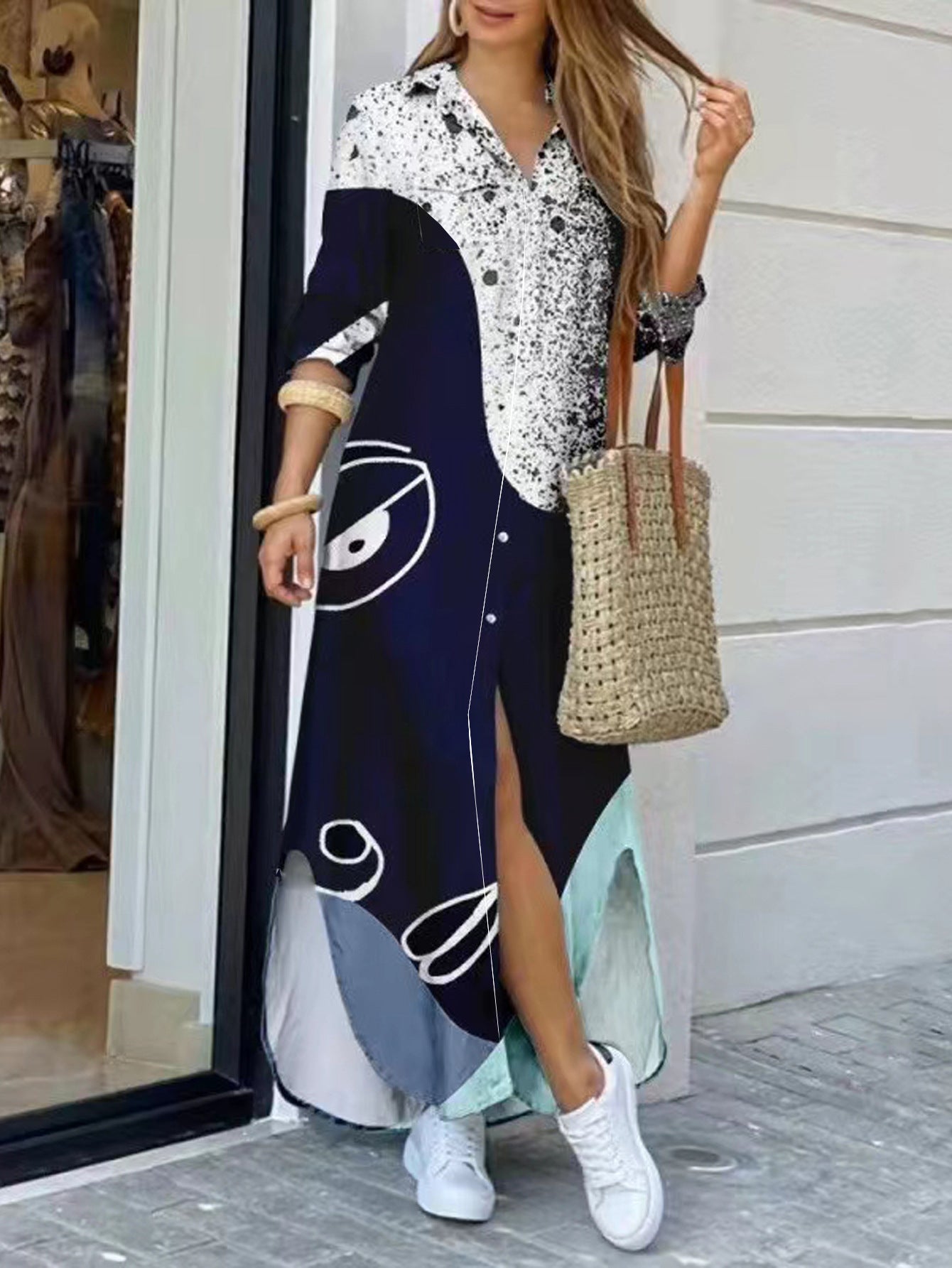 Damen Maxikleid Sovae