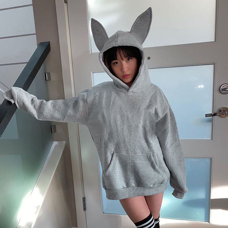 Damen Hoodie mit tierischen Ohren Sovae