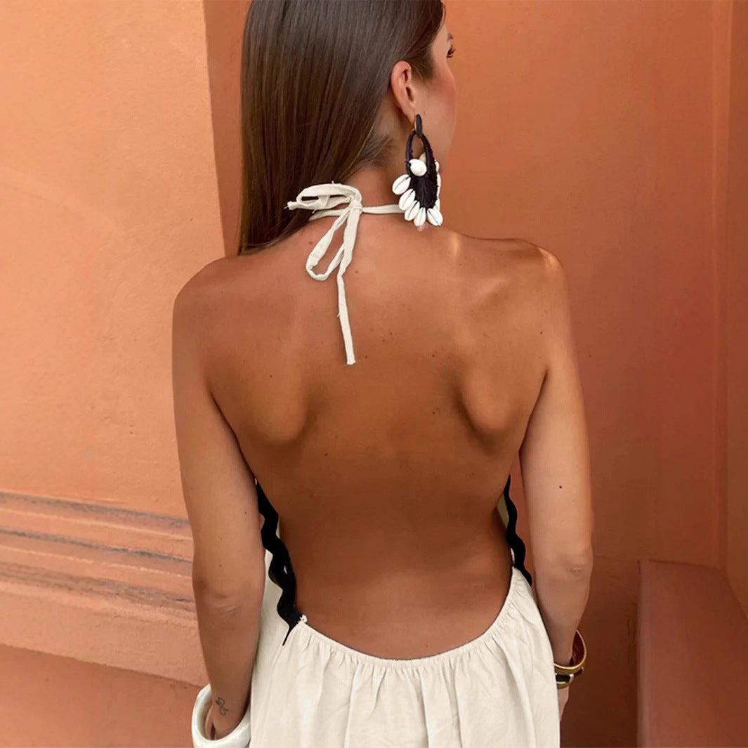 Damen Maxikleid mit raffinierten Schrägen und charmanten Trageeigenschaften Sovae