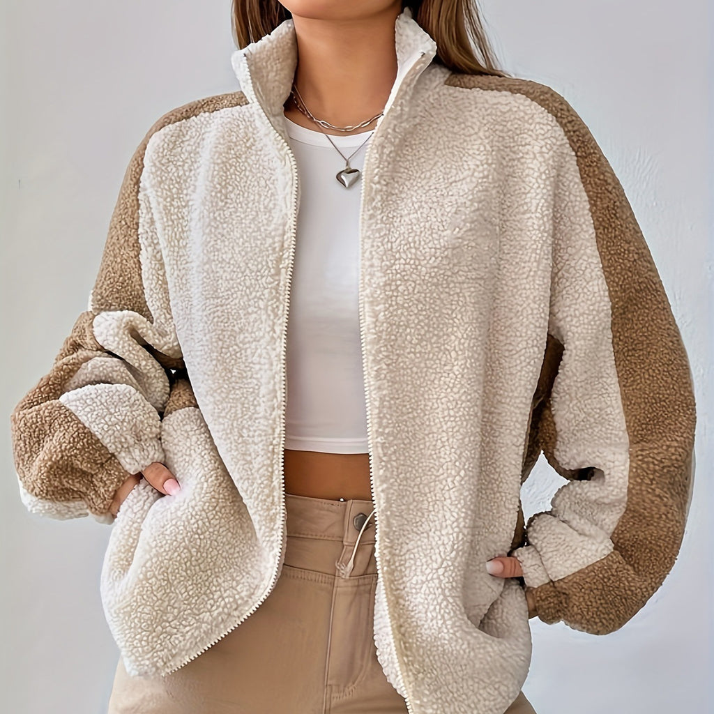 Damen kuschelweiche Fleece Jacke Sovae
