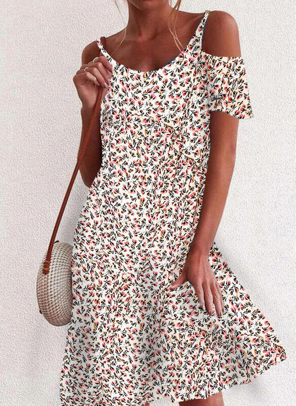 Damen Modisches Sommerkleid mit Knoten-Detail Sovae
