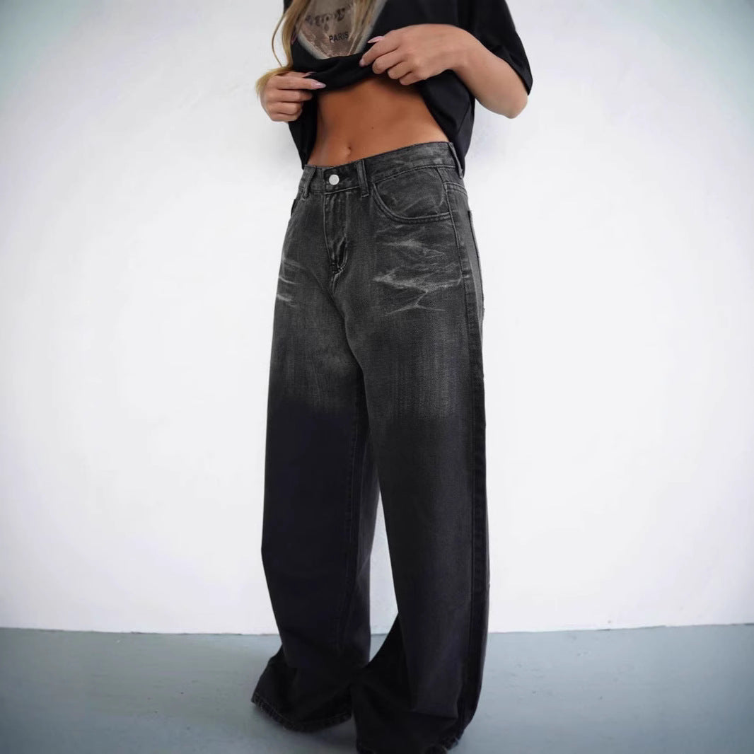 Damen Weit geschnittene Jeans mit strapazierfähigem Denim Sovae