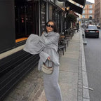 Damen Strickpullover und Cardigan Set Sovae