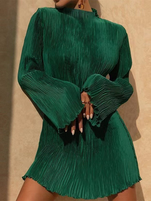 Damen Plissiertes Minikleid Sovae