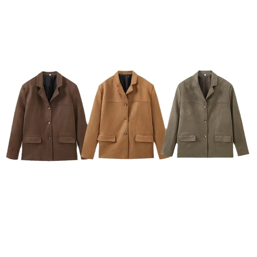 Damen Casual Blazerjacke aus hochwertigem Material Sovae