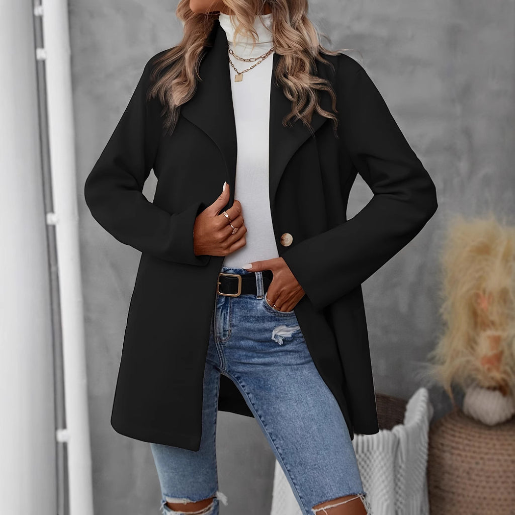 Damen Elegante offene Longjacke Sovae