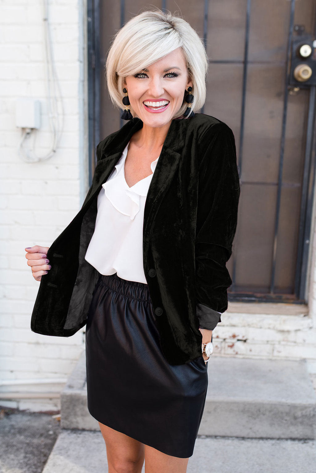 Damen Veloursblazer Sovae