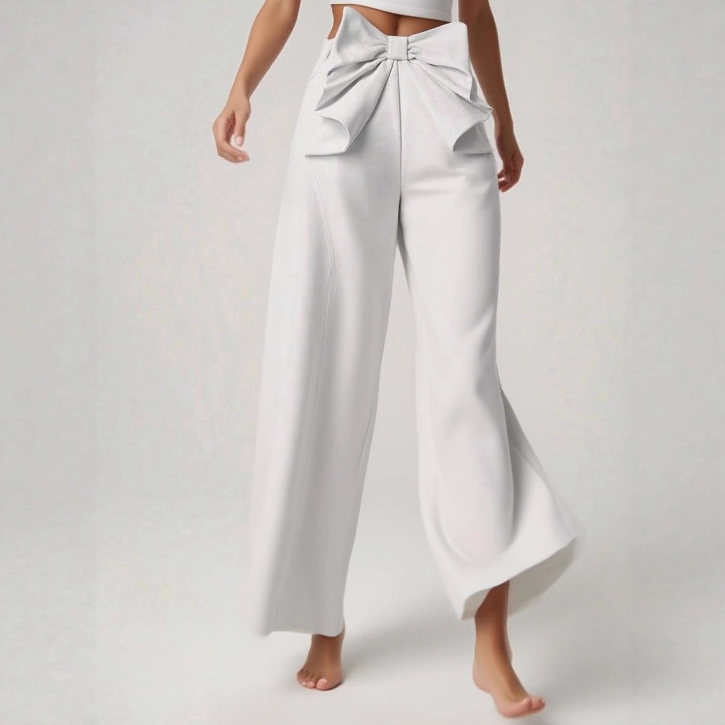 Damen Weitgeschnittene Culottes mit auffälligem Schleifen-Detail Sovae