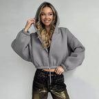 Damen cropped Kapuzenpullover Sovae