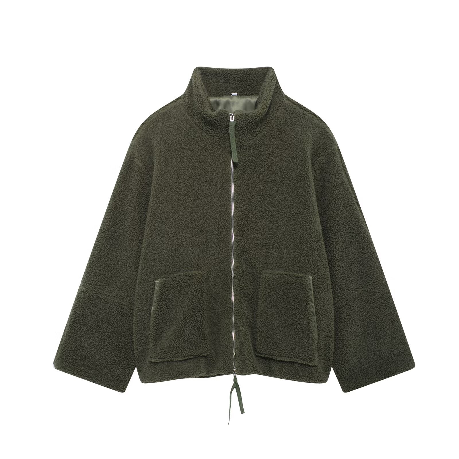 Damen Fleecejacke mit hohem Kragen und praktischen Taschen Sovae