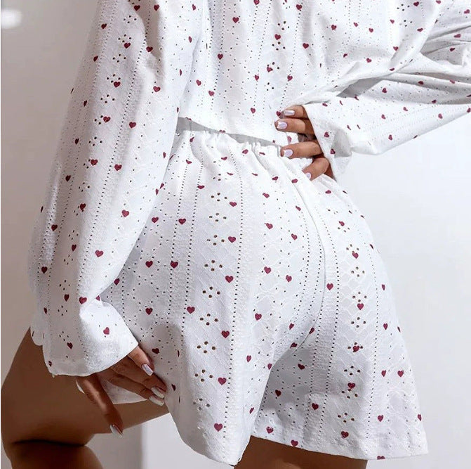 Damen gemütliches Pyjama-Set mit teddyförmigem Motiv Sovae