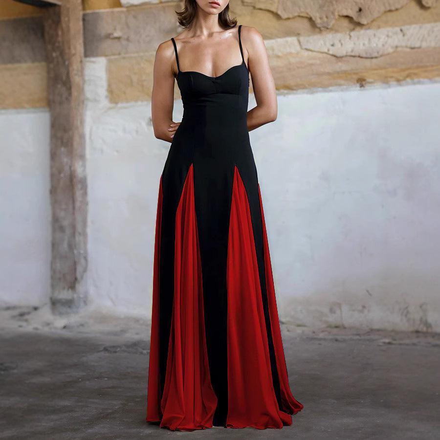 Damen Abendkleid mit asymmetrischem Saum und geschnittenem Oberteil Sovae