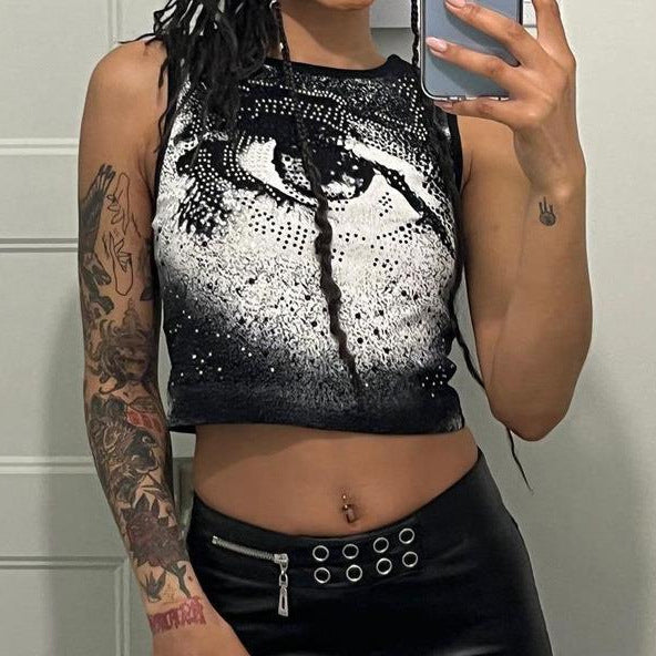 Damen Sportliches Bustier mit auffälligem Auge-Motiv Sovae