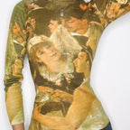 Damen Langarmshirt mit kunstvoller Grafik Sovae