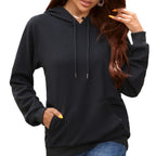 Damen lässiger Kapuzenpullover mit seitlichen Taschen Sovae