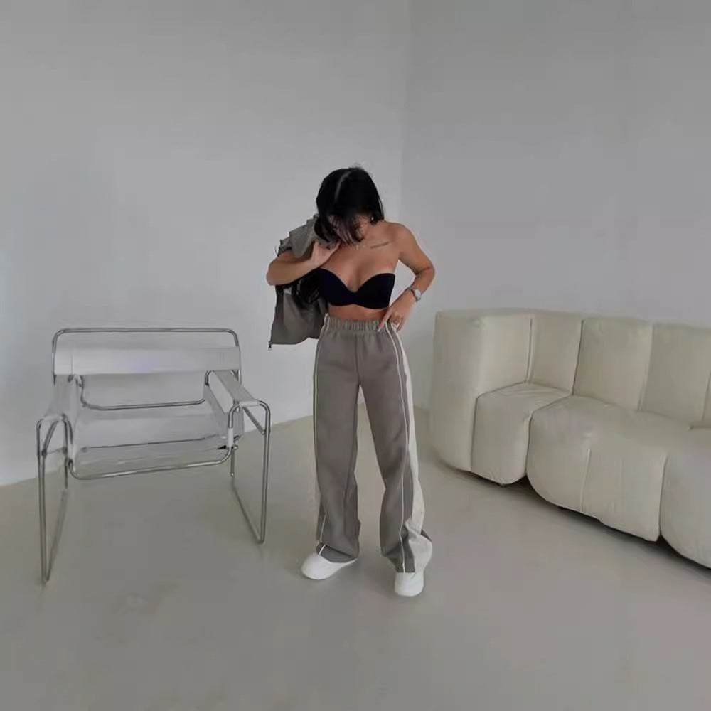 Damen sportliches Freizeit-Loungewear-Set mit Reißverschluss Sovae