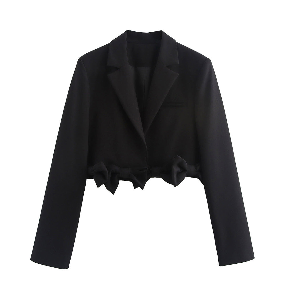 Damen modische Blazerjacke mit dekorativen Schleifen Sovae