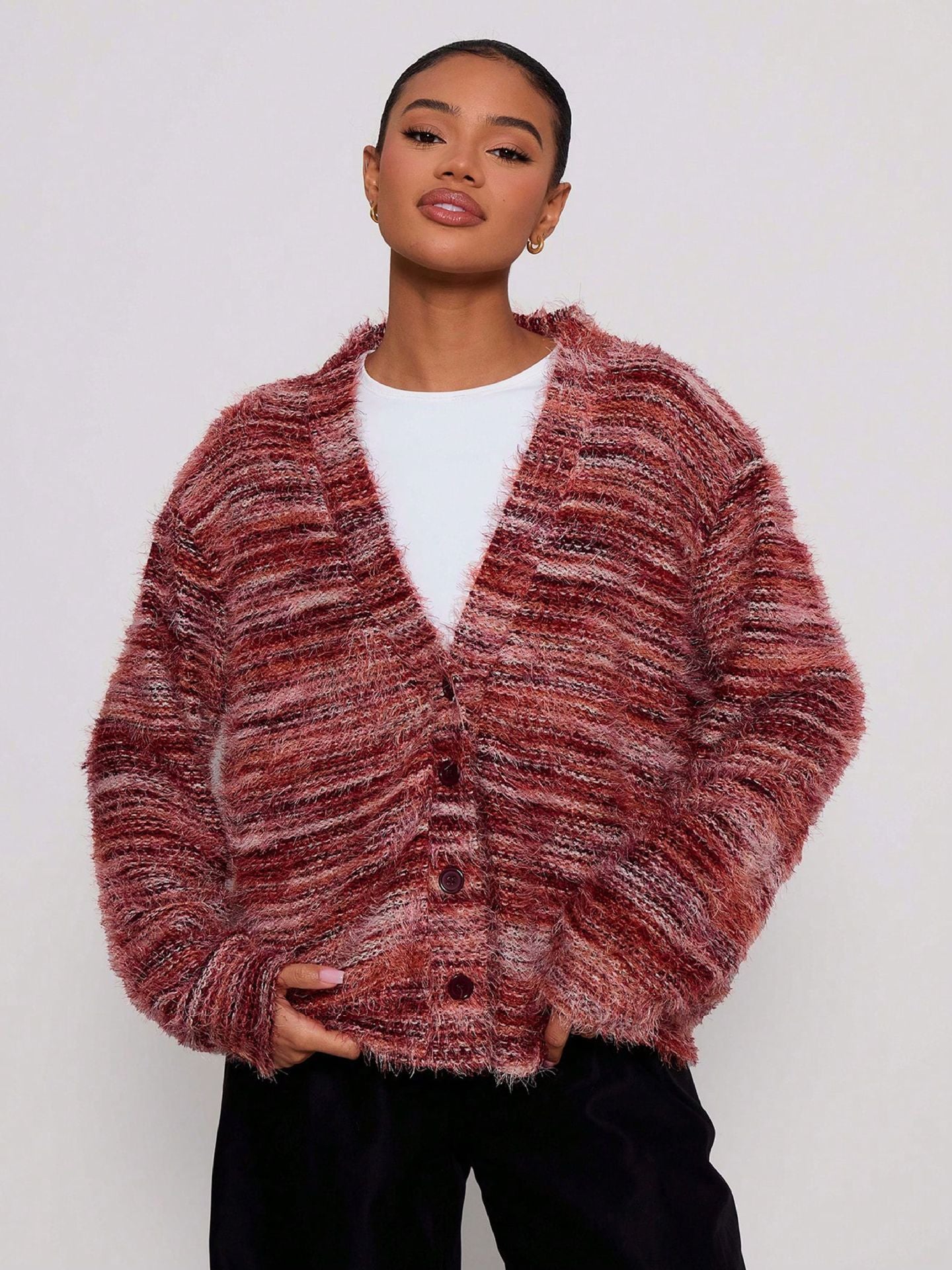 Damen Kuscheliger Strickcardigan Sovae